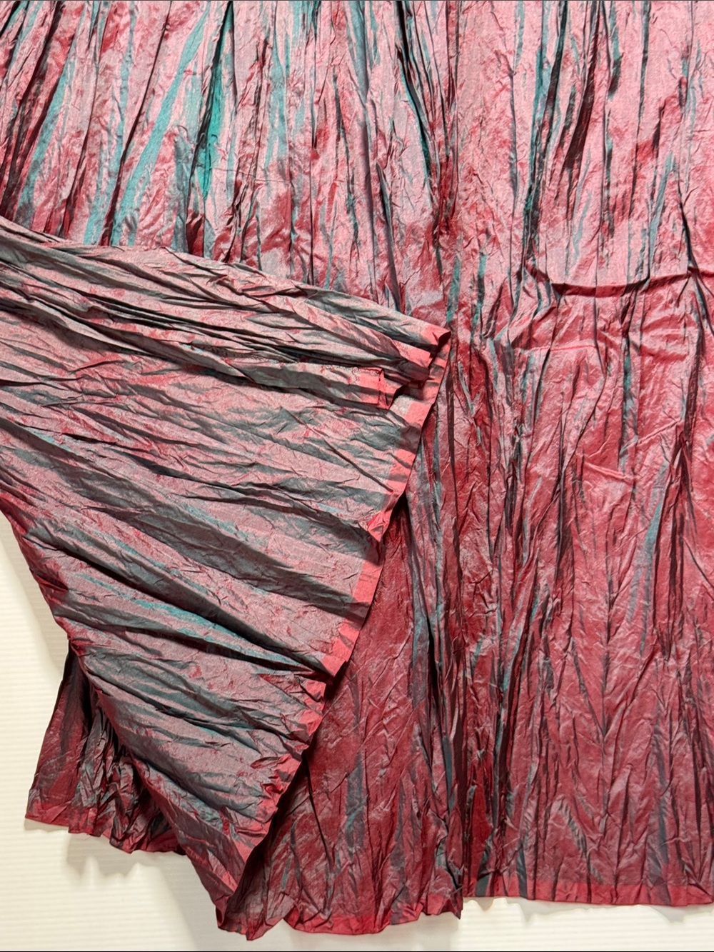 DOSA Rajasthani Dress Iridescent Tibet Burgundy Shimmer Wrap Dress 100% Silk 2 - Picture 11 of 16